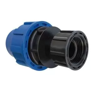 Муфта ПНД компрессионная 40 x В1" с нак.гайк. PN16 POLIEXT фото